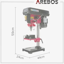 Arebos Tischbohrmaschine mit Laser 13 mm 500W