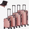 Arebos 4 tlg. Reisekoffer Set Rosé-Gold Clearance