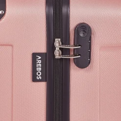Arebos 3 tlg. Reisekoffer Set Rosé-Gold Best