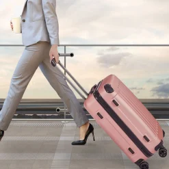 Arebos 3 tlg. Reisekoffer Set Rosé-Gold Best