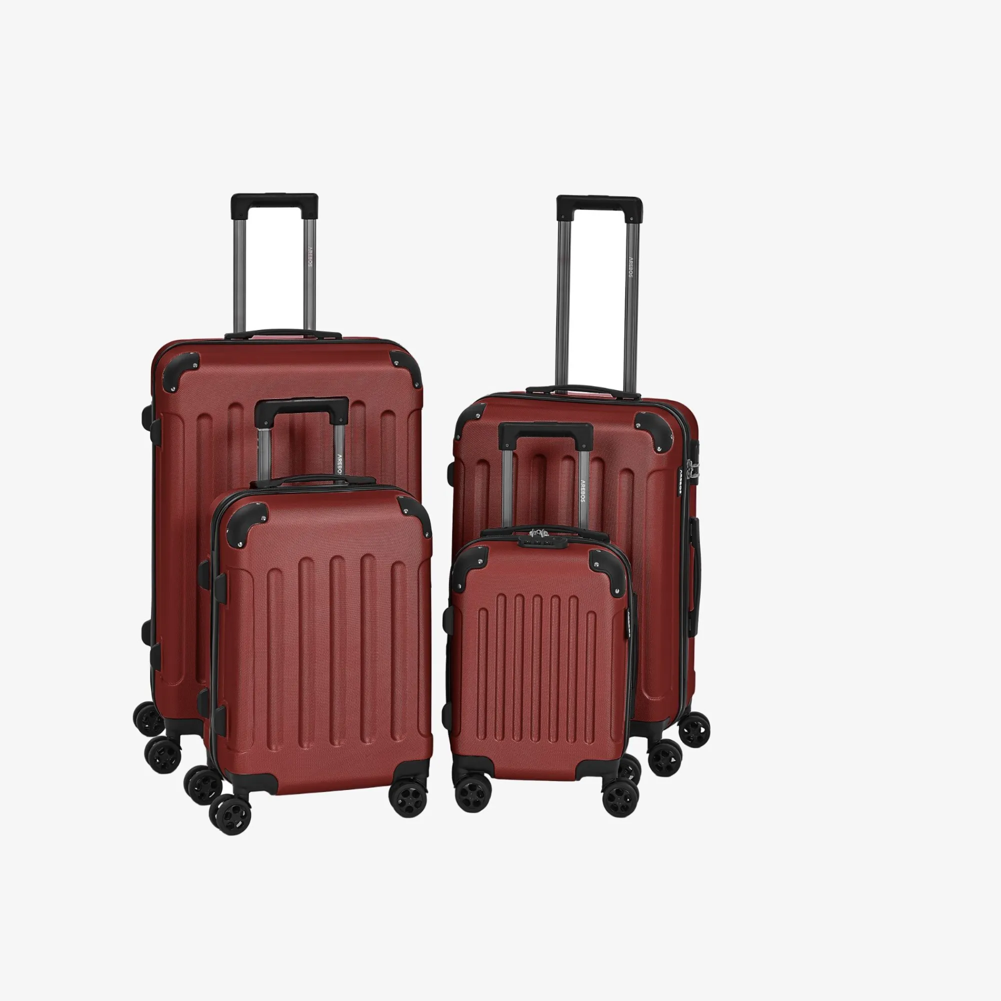 Arebos 4 tlg. Reisekoffer Set Rot Best