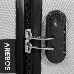 Arebos 3 tlg. Reisekoffer Set Silber Clearance