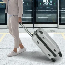 Arebos 3 tlg. Reisekoffer Set Silber Clearance