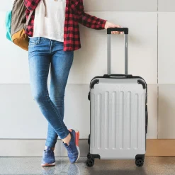 Arebos 4 tlg. Reisekoffer Set Silber Outlet