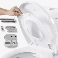 Arebos Toilettendeckel Oval mit Kindersitz