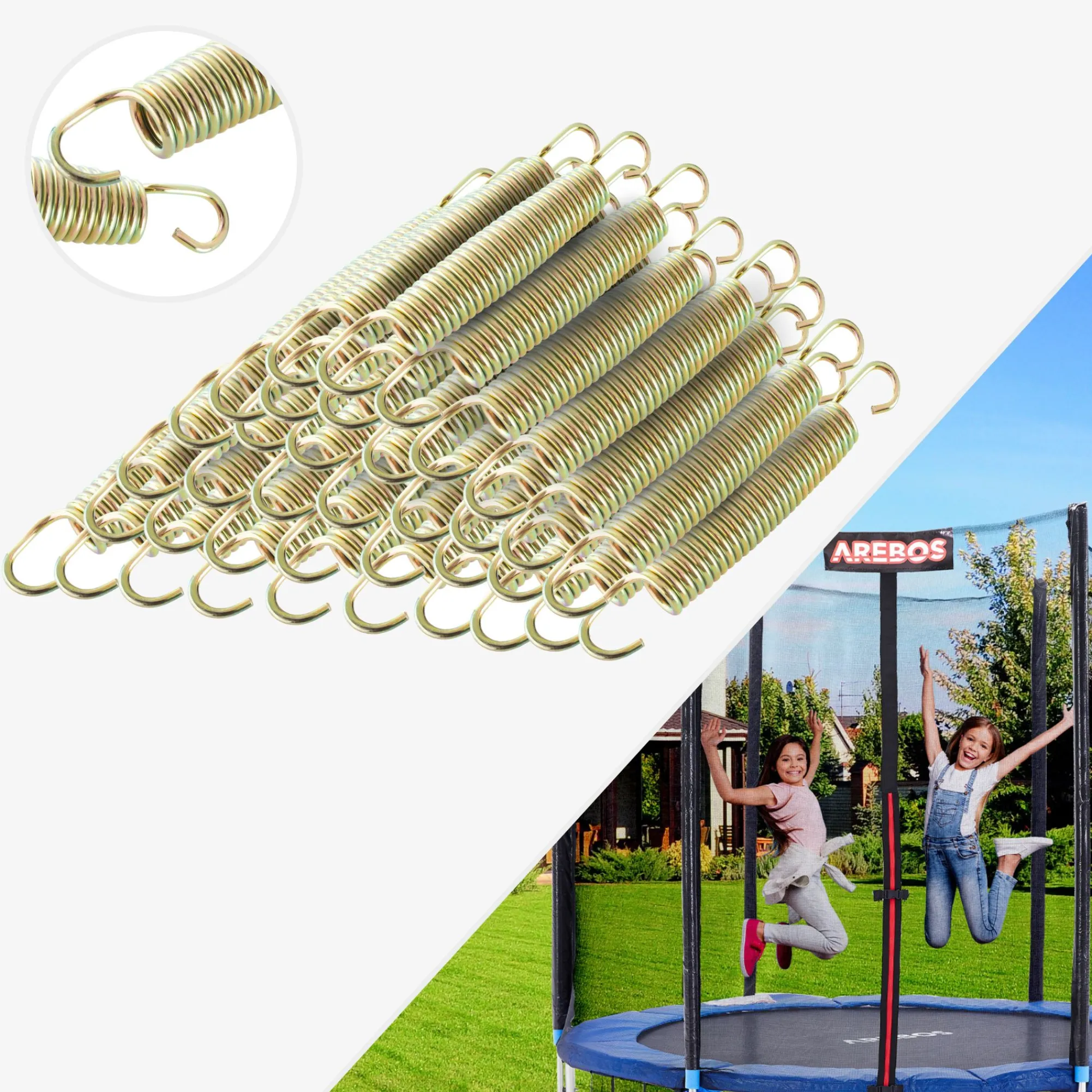 Arebos Trampolin Federn 178 mm Hot