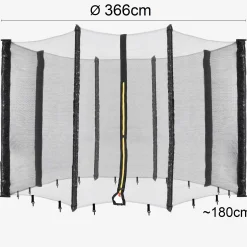 Arebos Trampolin Netz für 8 Stangen - 366 cm New