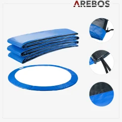 Arebos Trampolin Randabdeckung + Netz 366 cm