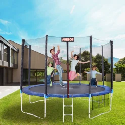 Arebos Trampolin Randabdeckung + Netz 430 cm 8 Stangen Sale