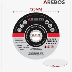 Arebos Trennscheiben 125 mm - 100 Stück Hot
