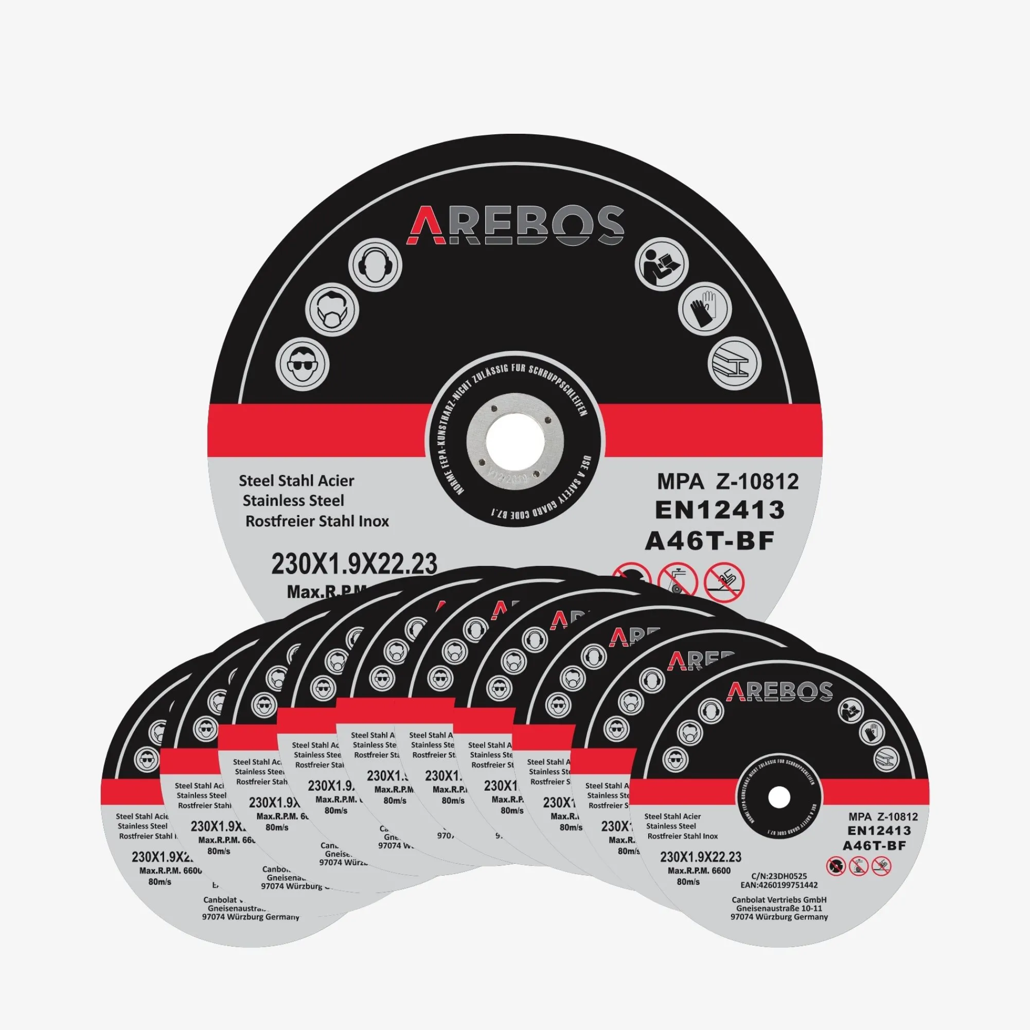 Arebos Trennscheiben 230 mm - 25 Stück Sale