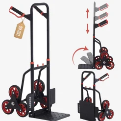 Arebos Treppensackkarre 150 kg Schwarz Outlet