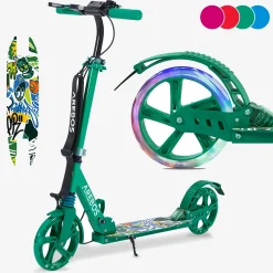 Arebos Tretroller Scooter - mit LED