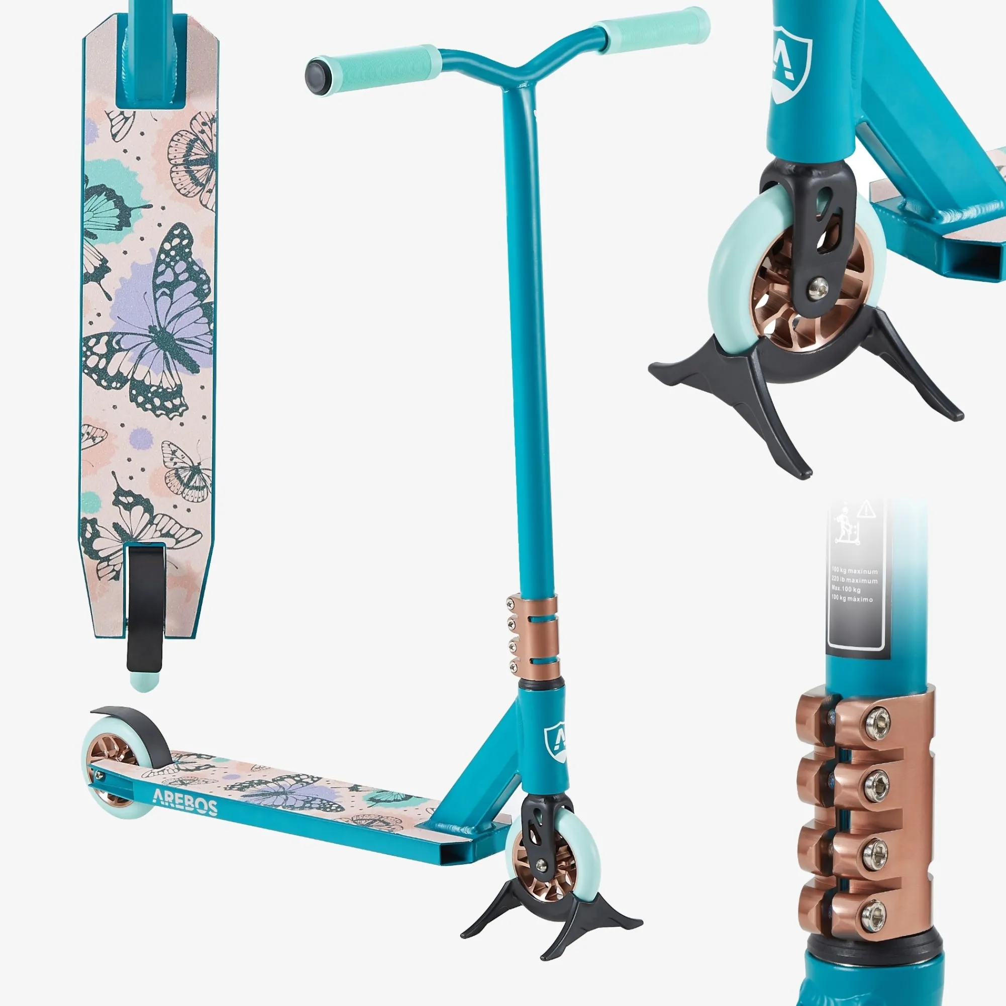Arebos Tretroller Stunt Scooter - Butterfly Discount