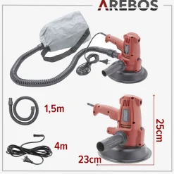 Arebos Trockenbauschleifer inkl. 18x Schleiferpapier Sale