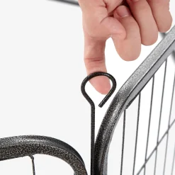 Arebos Welpenlaufstall 80 cm mit Schutzplane Clearance