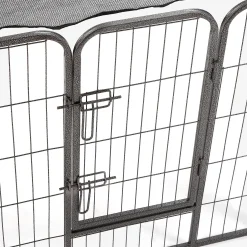 Arebos Welpenlaufstall 80 cm mit Schutzplane Clearance