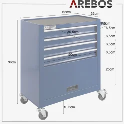 Arebos Werkstattwagen mit 4 Fächern Hot