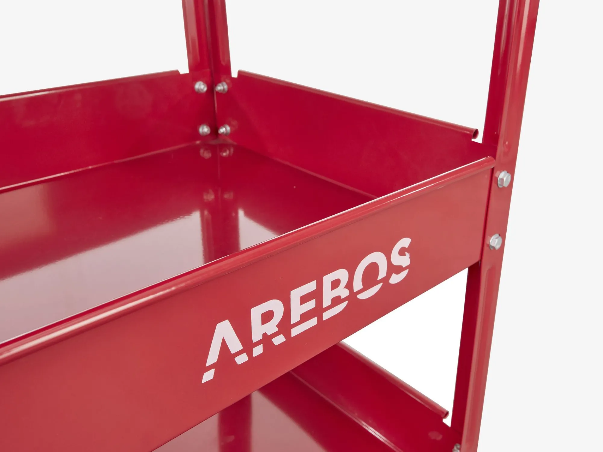 Arebos Werkstattwagen mit 3 Fächern rot Discount