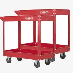 Arebos Werkstattwagen mit 2 Fächern 2 Stück rot Discount