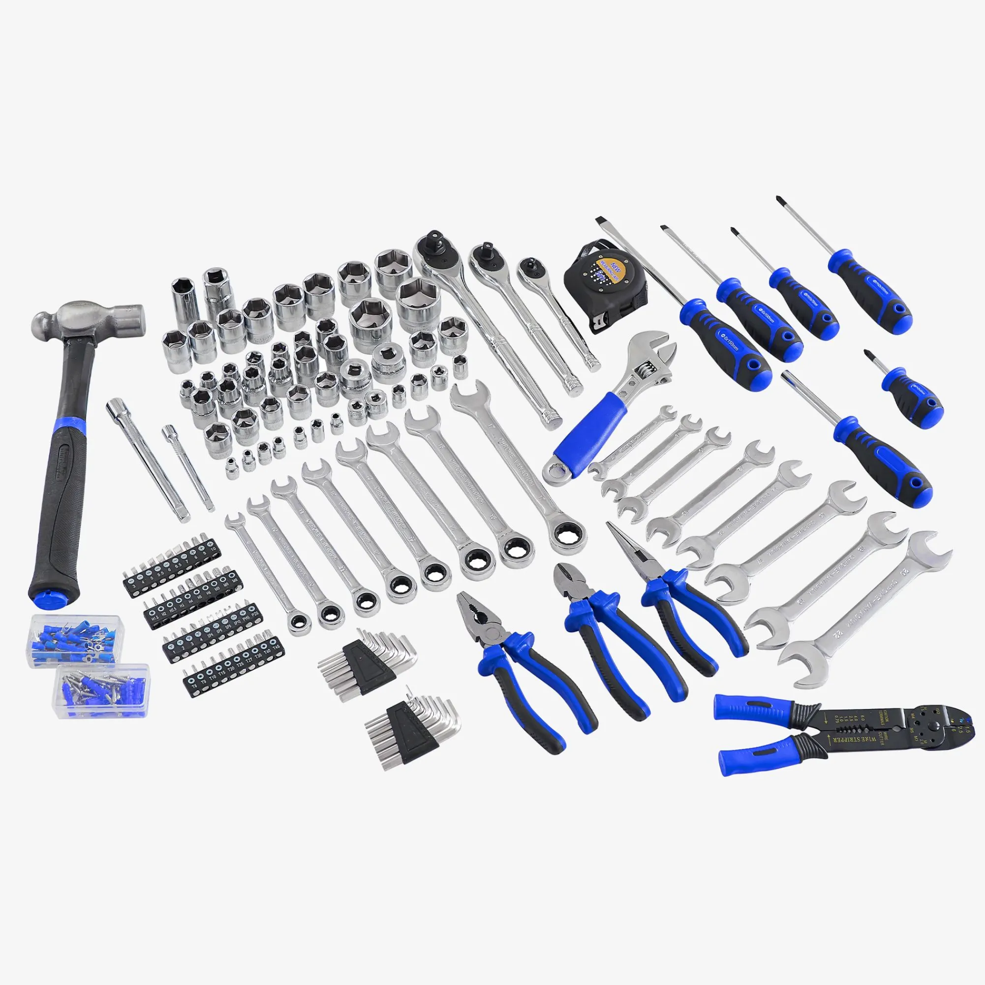Arebos Werkzeugkoffer inkl. 172-tlg. Blau Discount