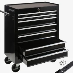 Arebos Werkzeugwagen - 7 Fächer Discount