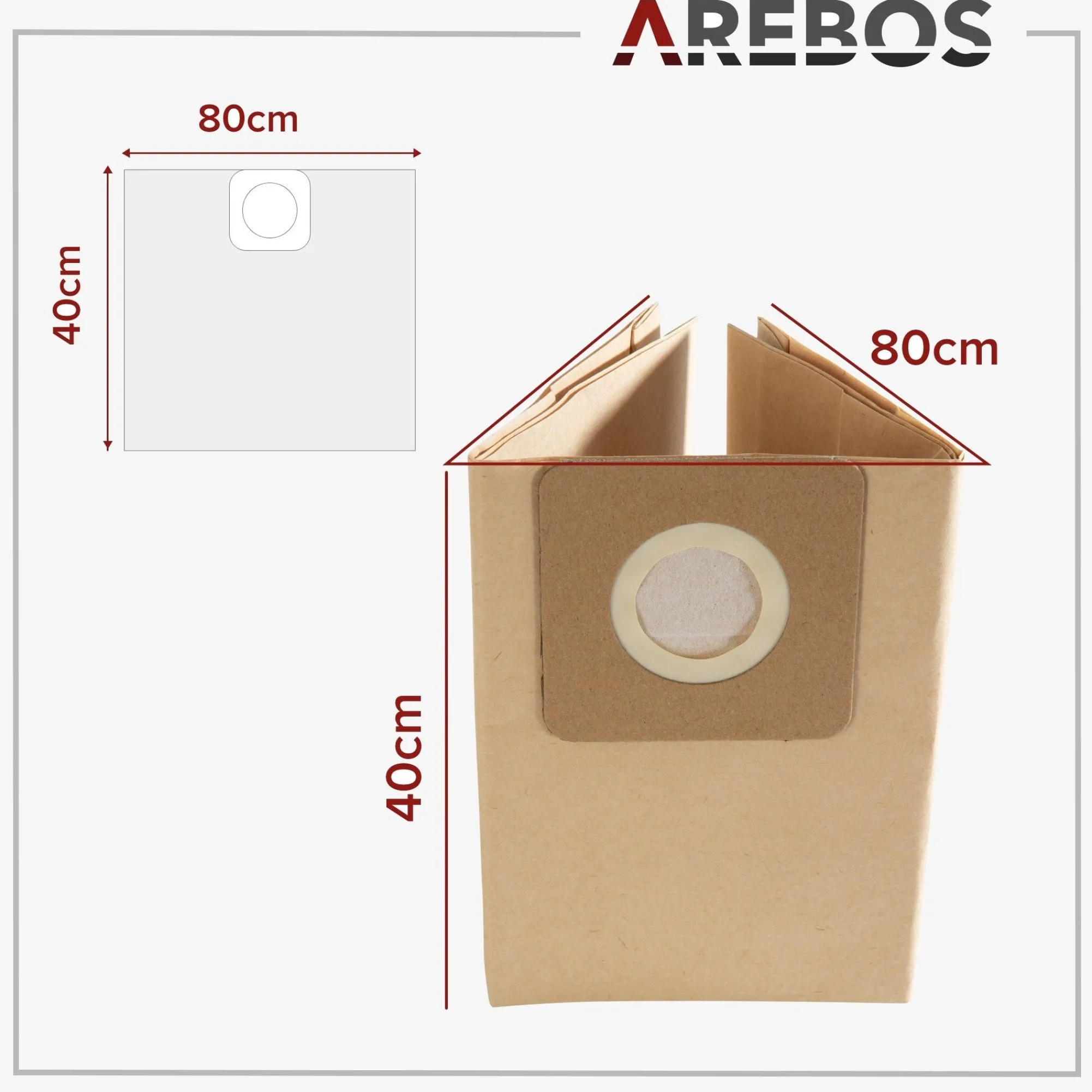 Arebos 5x Beutel für Staubsauger 1800W ohne Steckdose Clearance
