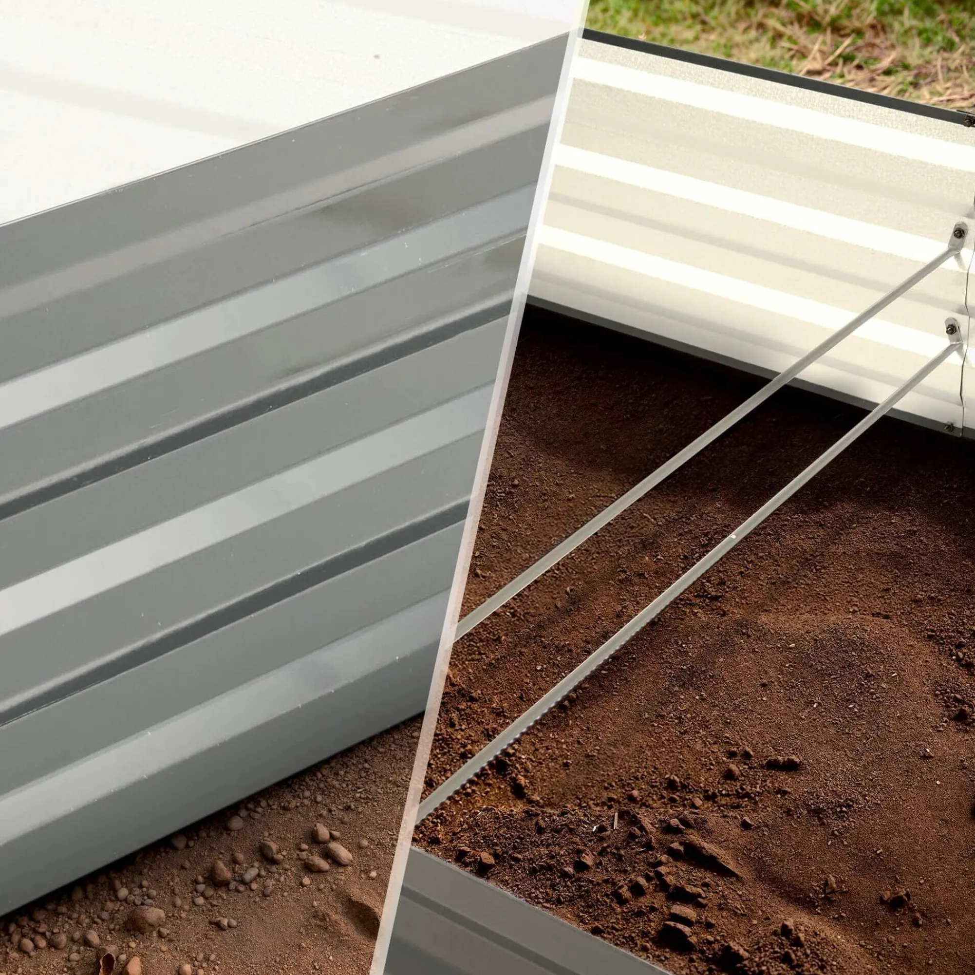 Arebos 2x Metall Hochbeet 180 x 90 x 30 cm Clearance