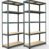 Arebos 2x Schwerlastregal 180 x 90 x 30 cm 875 kg Anthrazit Online