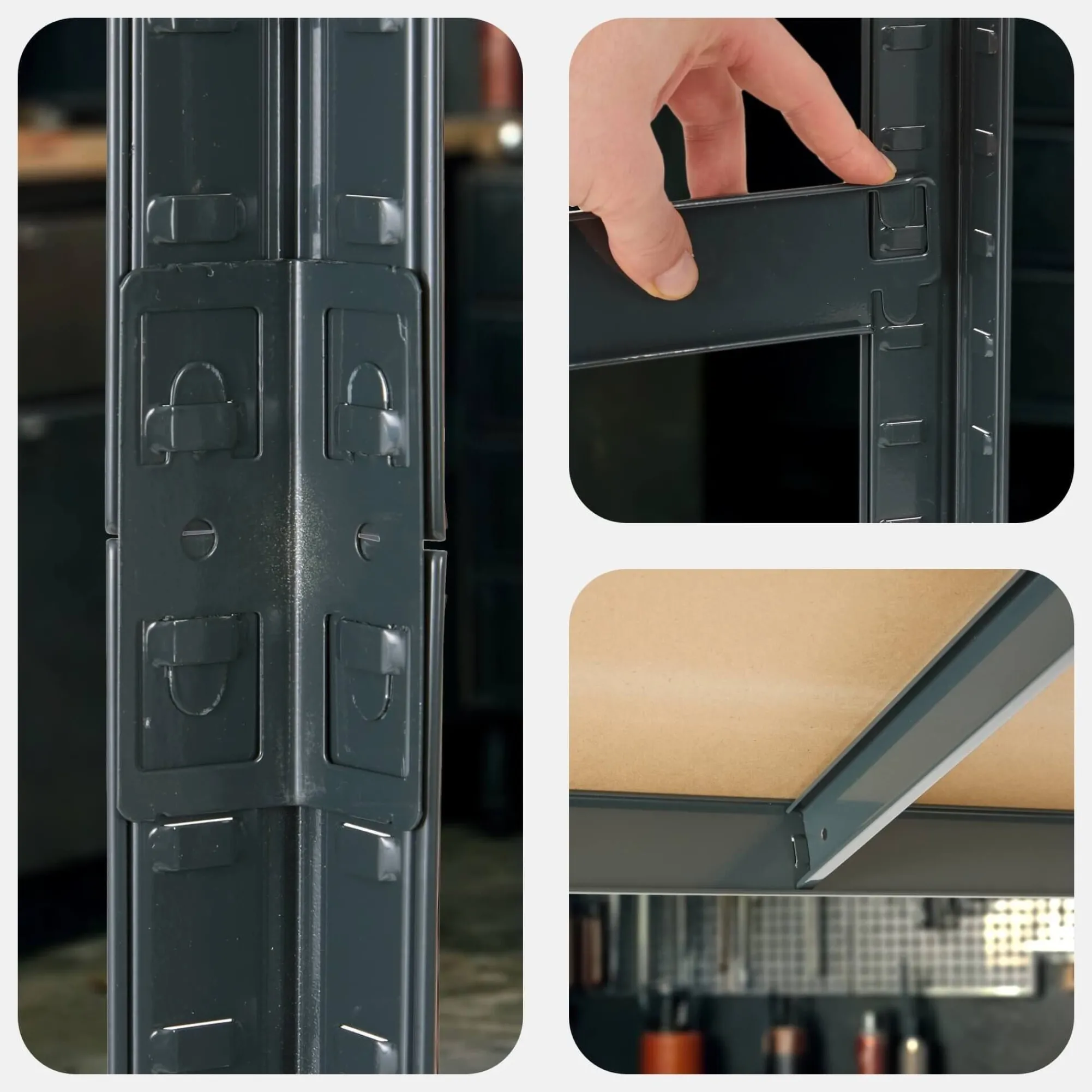 Arebos 2x Schwerlastregal 180 x 90 x 30 cm 875 kg Anthrazit Online