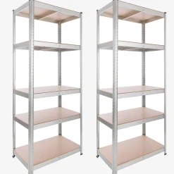Arebos 2x Schwerlastregal 180 x 75 x 45 cm 875 kg Silber New